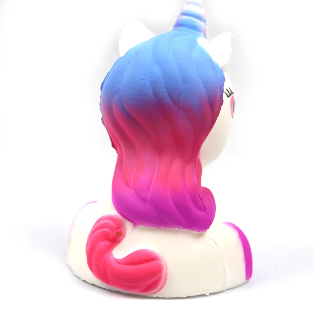 Eco-Friendly Article antistress squishy PU Foam Unicorn horse soft slow rising PU squishies stress toys