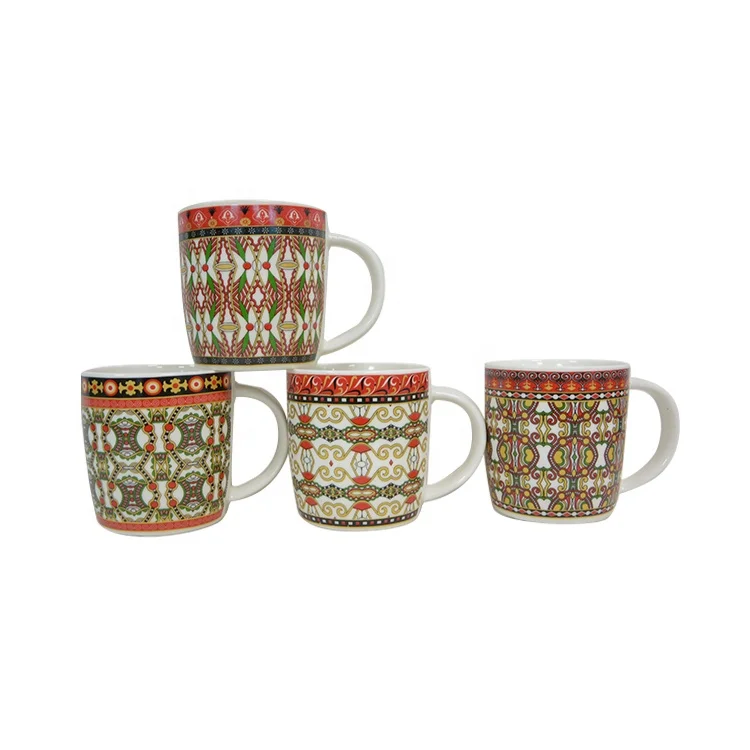 
National style coffee mug ceramic coffee travel mug antique porcelain tea mug 
