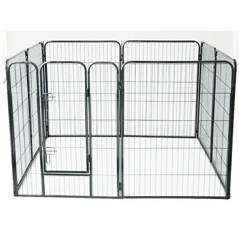 
8 10 panels heavy duty large foldable portable metal pet run fence barrier kennel exercise dog playpen for cat rabbit puppy 
