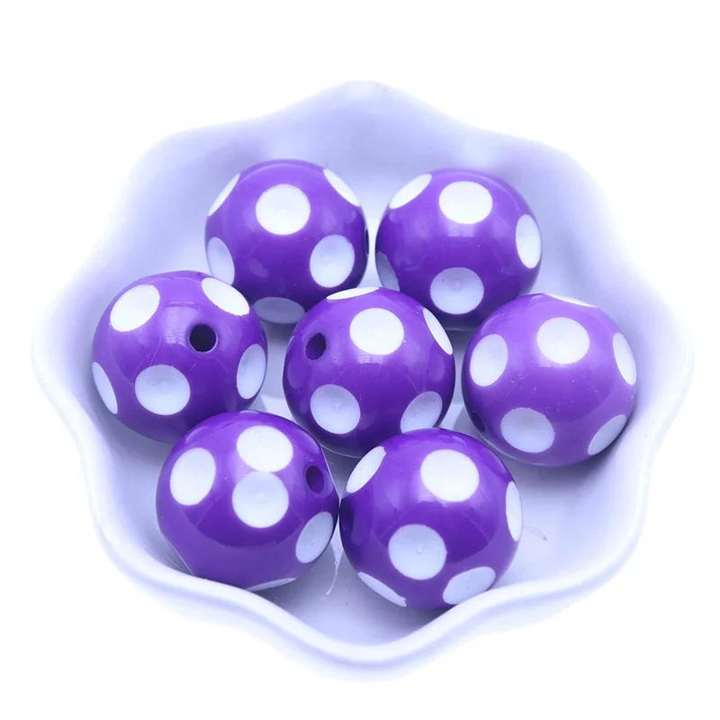 Supplier From China Wholesale 20MM Colors Mixed Large Round Bubblegum Chunky Plastic Beads For Kids Christmas Jewelry