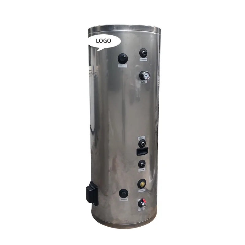 200L 250L 300L Air Source Heat Pump Duplex Stainless Steel Hot Water Tank with Magnesium Rod and 2kw Electric Heater