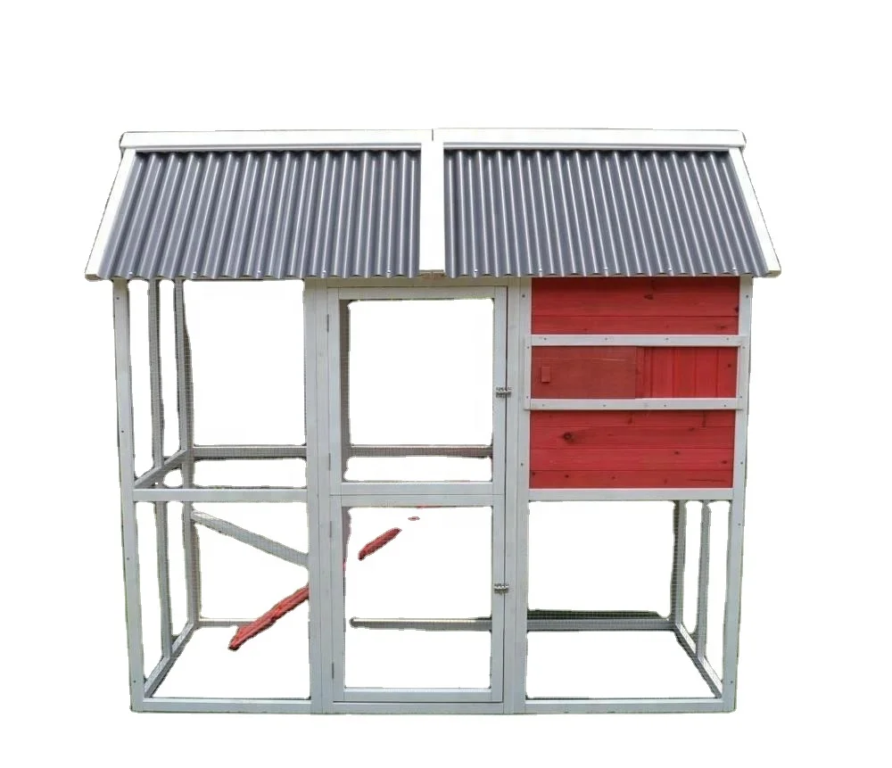 Wooden plastic roof chicken coop