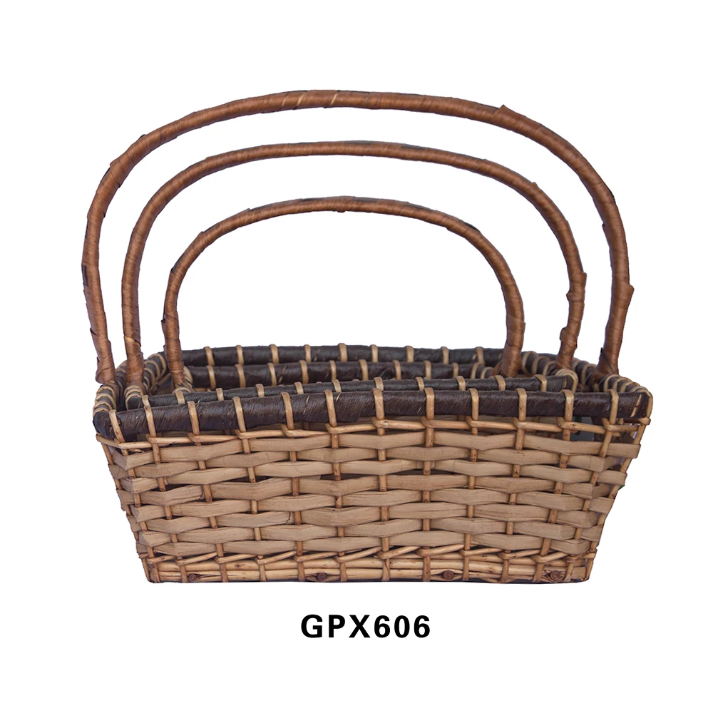 Hot Sale Willow Flower Wicker Baskets And Boxes For Large Easter Decorative Gift Storage Baskets