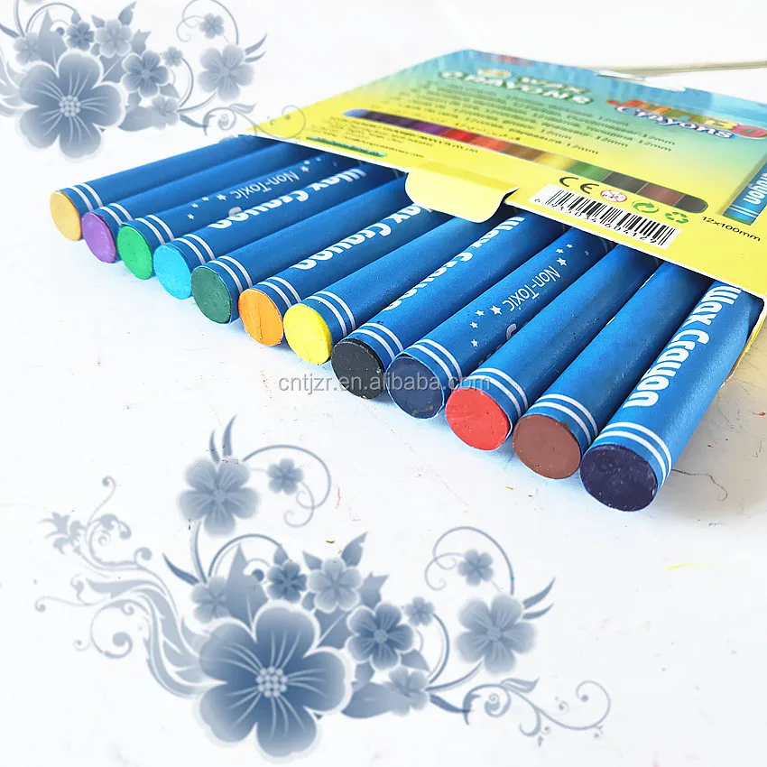 12*100MM Crayon 12 Colors Crayon Non Toxic Kids Wax crayon