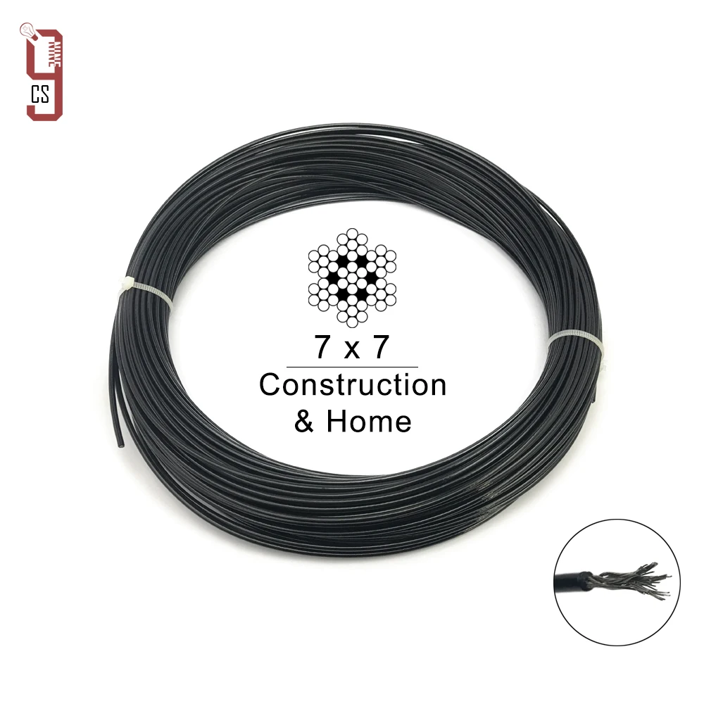 
Heavy Duty Colorful Vinyl Coated Wire Rope Steel Aircraft Cable 