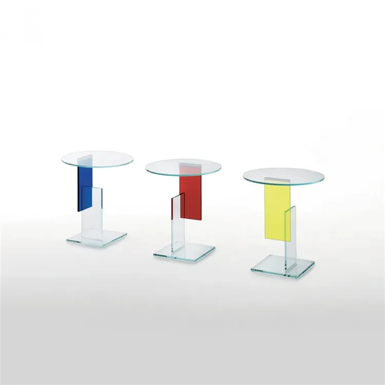 Nordic Geometry Acrylic Coffee Table Modern Round Crystal Acrylic Coffee Table For Living Room Office
