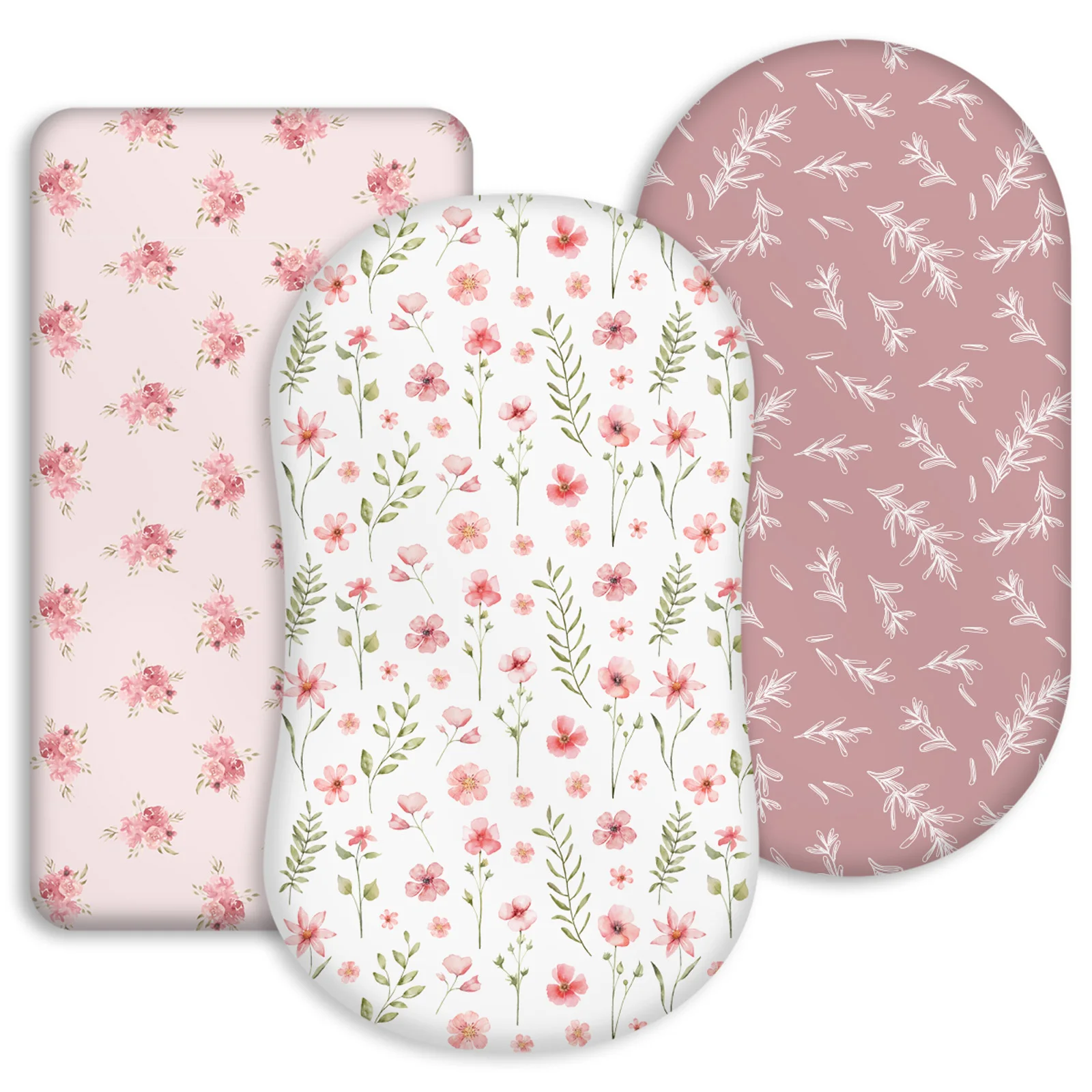 Stretch Ultra Soft Jersey Knit Fitted Crib Sheets Set 3 Pack, Fit All Standard Crib Mattress Pads Safe and Snug