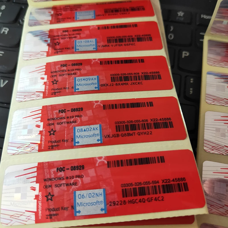 Hot Sale Win-dows 10 Professional Win 10 Pro Coa Sticker Dhl Free Shipping OEM Keys Can Upgrade