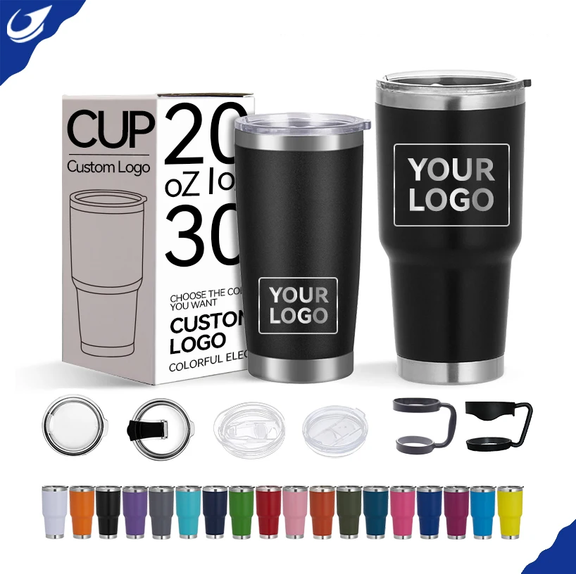 20oz 30 oz custom double walled insulated coffee travel mug cups stainless steel tumblers wholesale bulk