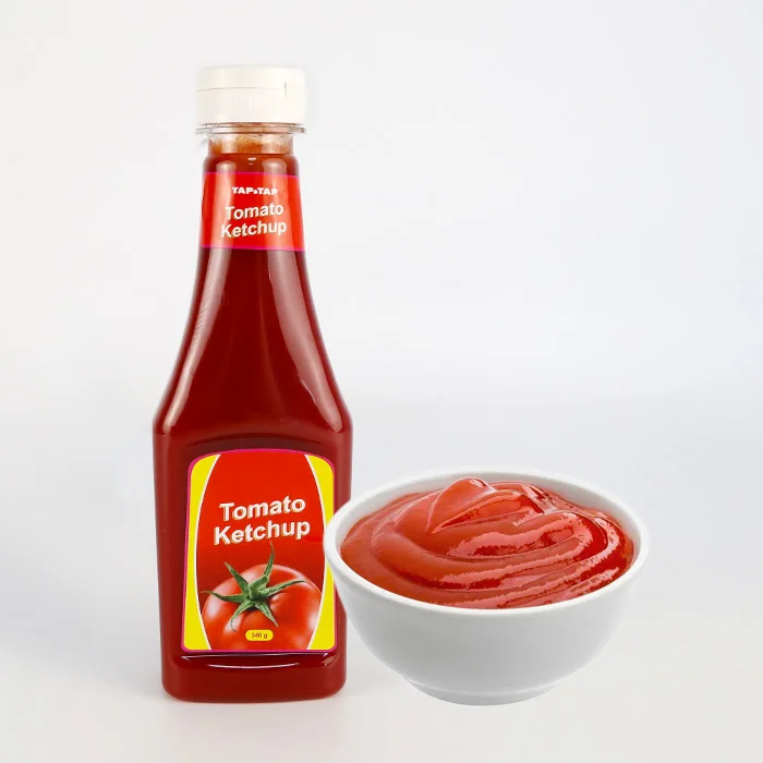 340g*24tins/ctn Organic ketup 28-30% Brix with  bottle  Aseptic Double Concentration Ketchup Bulk Sachet Drum Bottle Bo