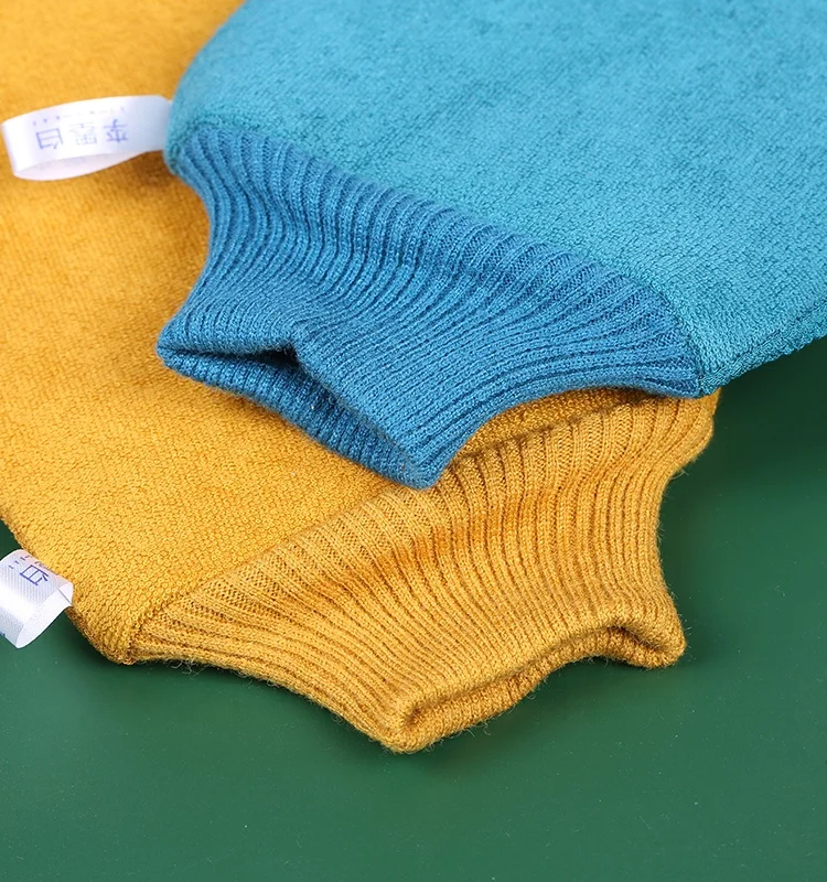 New Exfoliating Gloves Natural Bath Gloves Silk Face Body Exfoliating Dead Skin Gloves