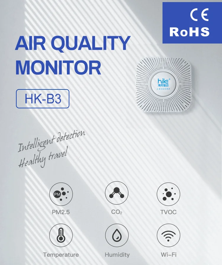 
HK-B3 Online Air Quality Monitoring System WiFi RS-485 Enabled Used for School Healthy Building Public Area Air Quality Monitor 