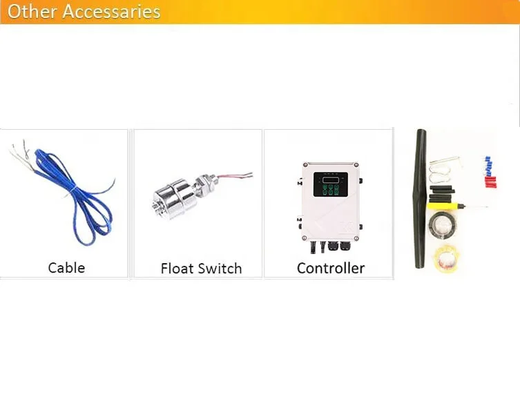 4Inch 750W bomba de agua 1hp Solar Submersible Borehole Pump DC 110V Solar Deep Well Water Pump For Agriculture