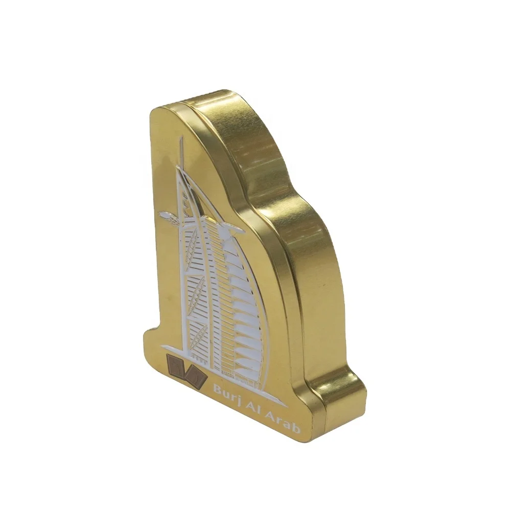 *wholesale custom logo hojalata lata boite Metal burj al arab caixa presente cajas metalicas toples kue verpakking doos dozen