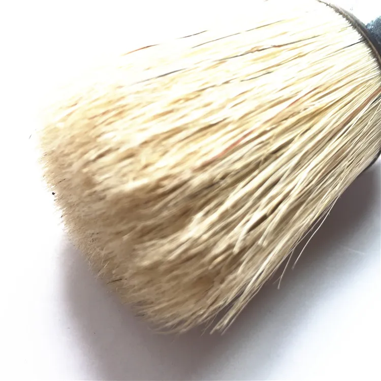Yep Hot Sale Round Wooden Handle White Bristle Chalk Paint Brush For Wax Painting