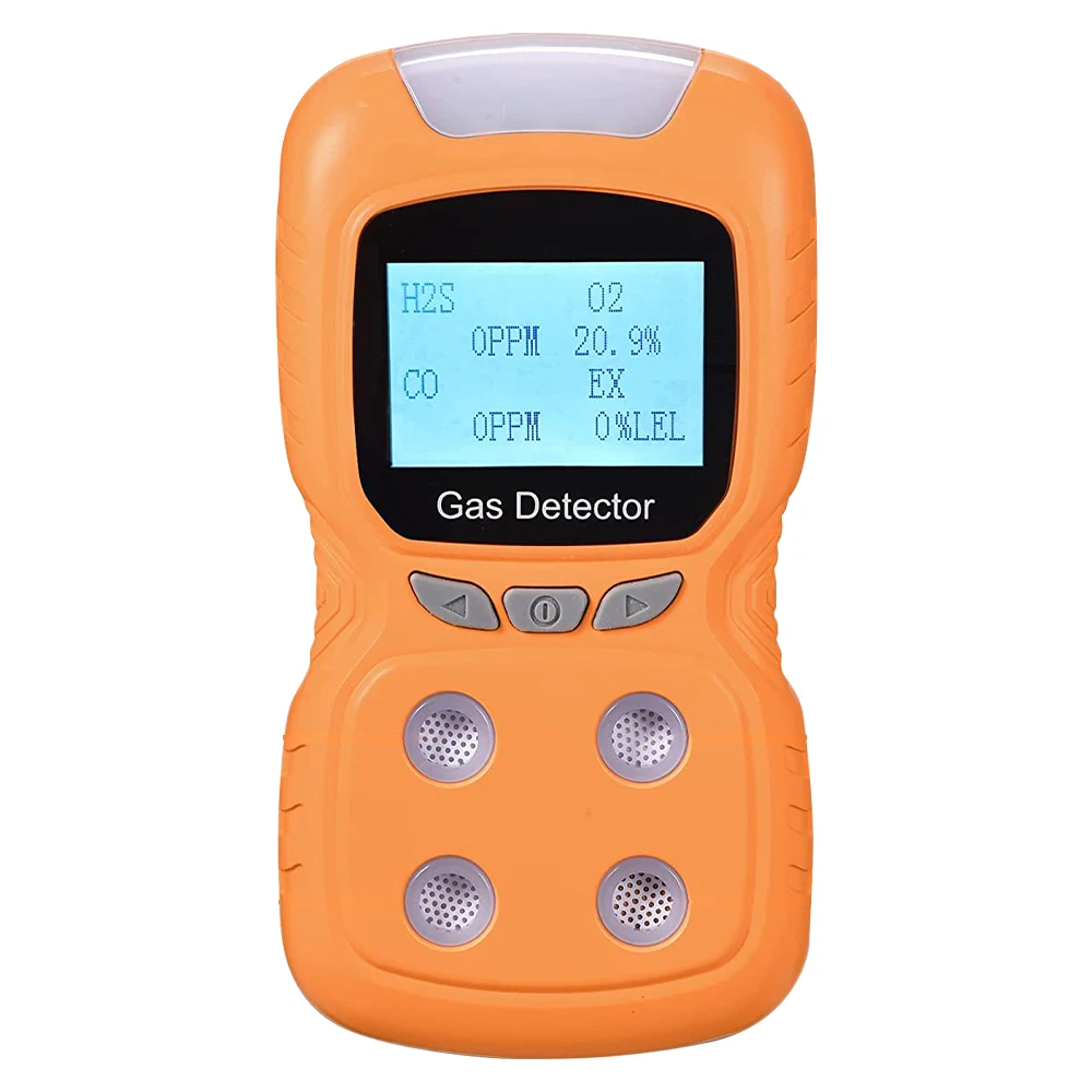 Portable Multi-functional Rechargeable 4 in 1 Gas Meter Tester Analyzer with Digital Display Voice Sound Light Vibration Alarm
