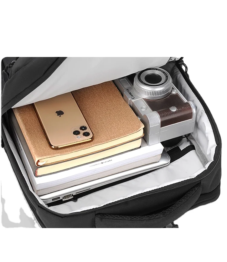 Waterproof Anti-Theft USB Charging Port Password Lock Key Hook College Students Unisex Zipper Closure Laptop Backpack