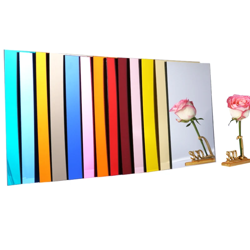 High Reflective 2440x1220mm Cutting Large Silver Frameless One-way Shower Mirror Incassable Unbreakable Acrylic Plastic Mirror