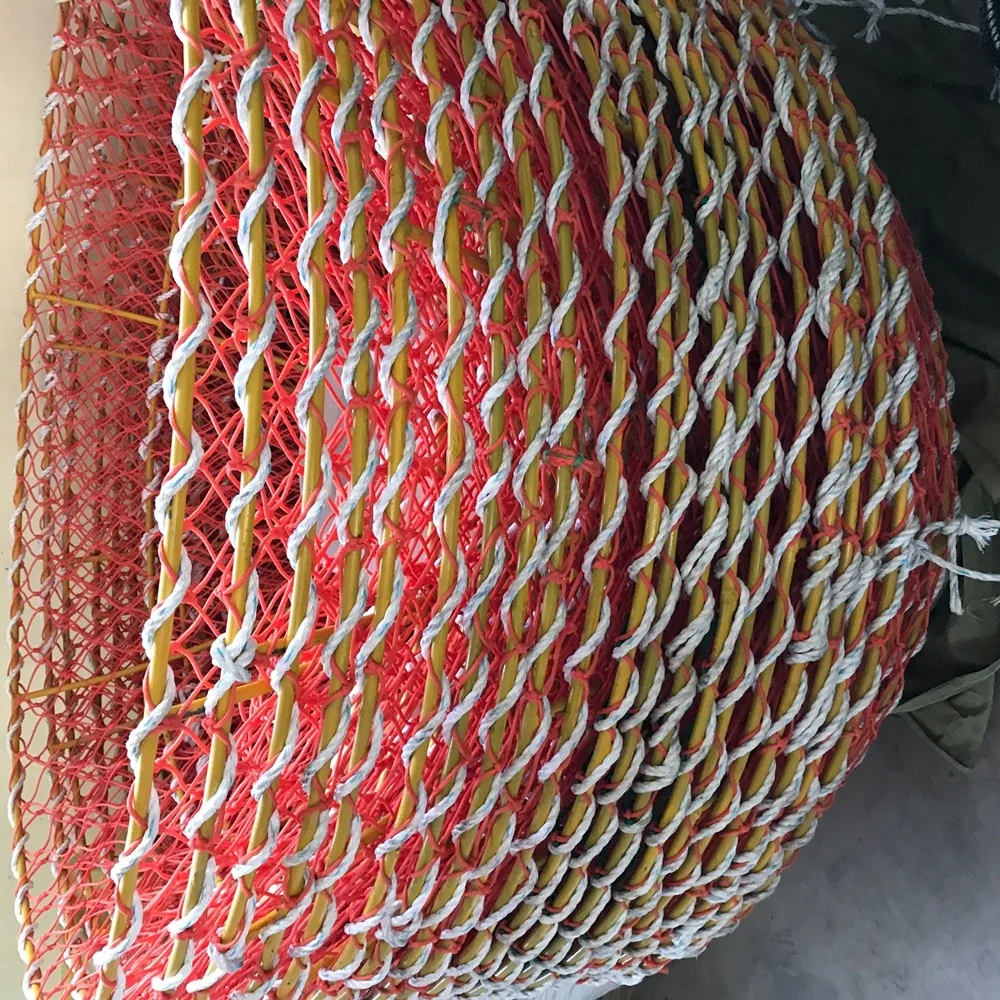 Round Trap King Crab Pot Crabing Cage Fishing Trap One Entrances Strong Shrimp Pot for Deep Sea