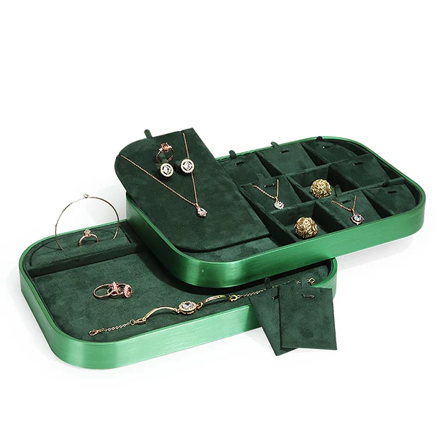 Custom Nordic INS Vintage resin bow metal color dessert plate jewelry storage tray ring necklace display organizer tray