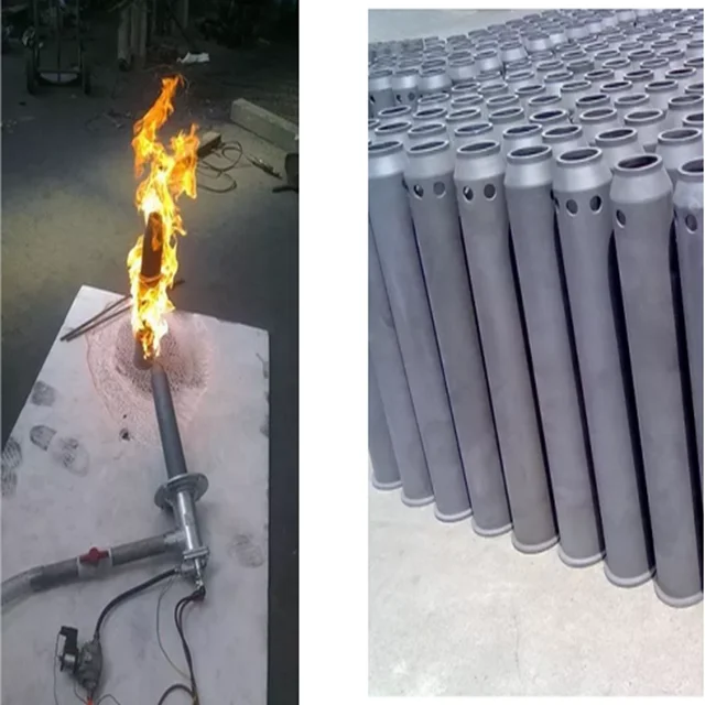 Карбид кремния SISIC Керамическое сопло горелки Радиационная трубка SIC Сопло газовой горелки для роликовой печи