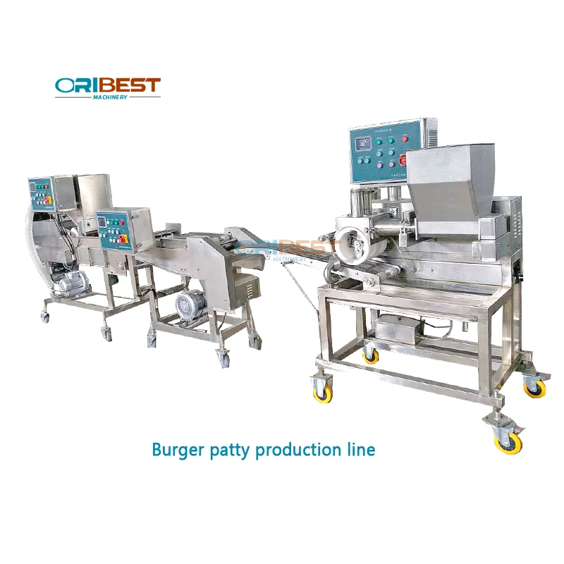 Automatic Sus 304 Burger Patty Chicken Nuggets Jamaican Patty Meat Pie Making Forming Press Burger Machine For Cafeterias