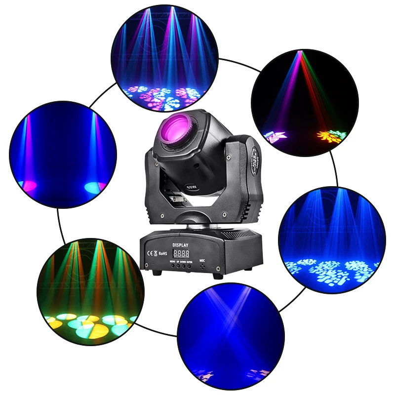 Профессиональный 60 Вт Gobo Свадебный DMX512 управление движущейся головкой сценический свет RGBW сценический светильник DMX светодиодное освещение DMX для KTV DJ