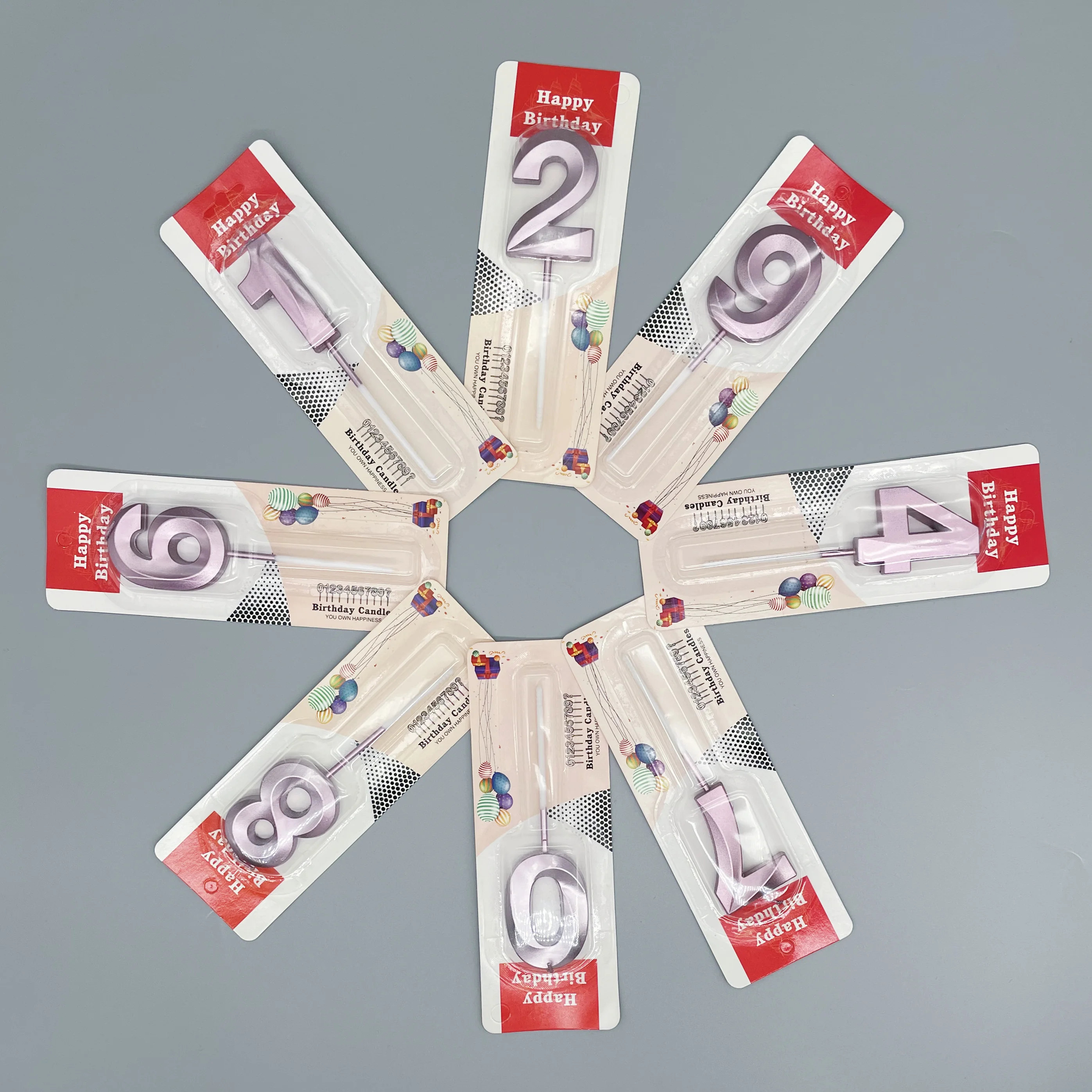 Candela di compleanno Wholesale Festival Celebration Children Adult Creative Party Decoration 3D Gold Number Cake Birthday