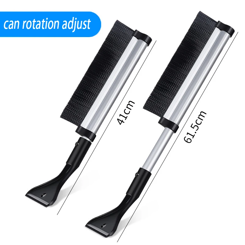 aluminum alloy winter car vehicle telescopic ice frost snow shovel with brush