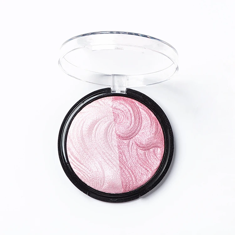 2 colors Baked Powder High Pigment  Glitter Private Label Highlight Blush Bronzer Powder