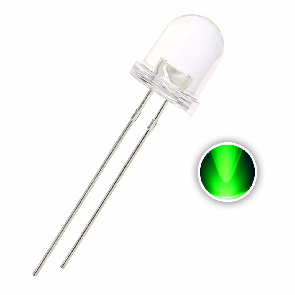 Water Clear 588-592nm 8 mm LED Light-Emitting Lamp 8mm Yellow LED Diode Free samples
