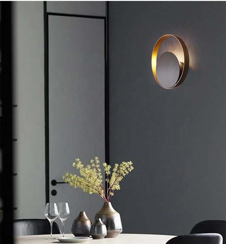
Vintage style round wall mount light interior shadessconces for stairs 