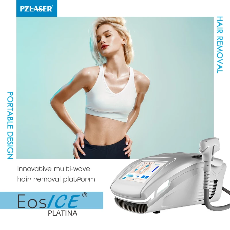 PZLASER Permanent Hair Removal Laser Machine Small Diode Laser Hair Remover 2022 New 755nm 808nm 1064nm Lazer Epilation