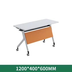 Factory Direct Sell Movable Office Folding Training Desk Folding Laptop Table With Wheels Metal Folding Training Flip Top Table