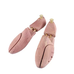 Factory supply Adjustable  Natural Red Cedar US Size Cedar wooden Shoe Tree For Men double tube shoe trees