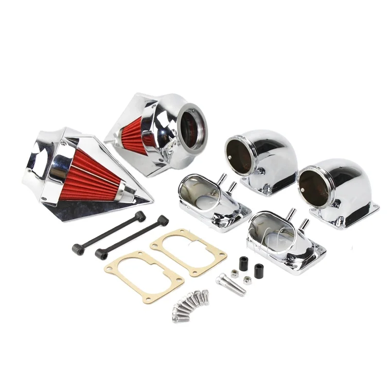 Motorcycle Twin Air Cleaner Filter For Suzuki Boulevard M109 M109R INTRUDER VZR 1800 2006 2007-2012 Chrome Washable Air Intake