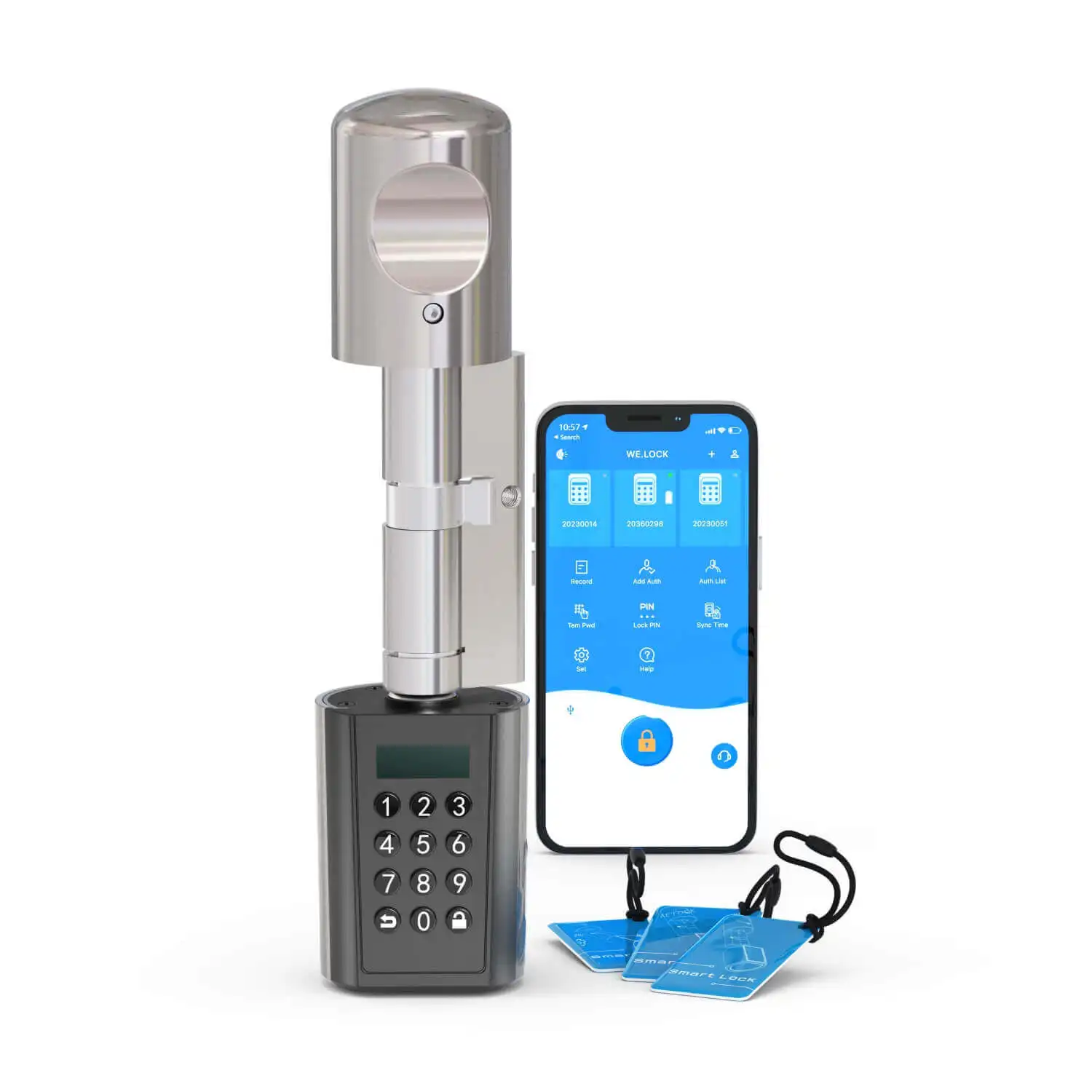 Лидер продаж, водонепроницаемый смарт-замок для двери WELOCK, цилиндрический уличный электронный замок с паролем для отеля, RFID-карта + Приложение + пароль + zigbee