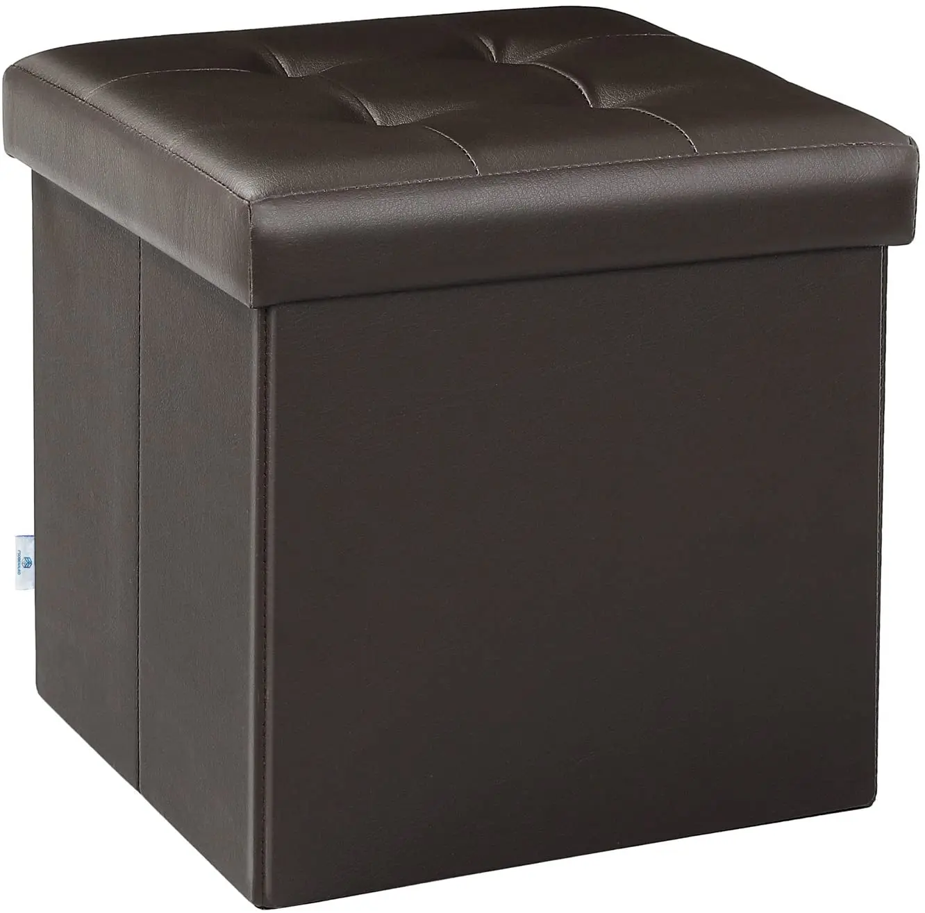 PU leather stool 4 buttons, household storage folding stool