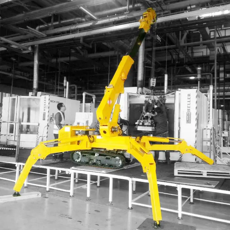 indoor outdoor Mini Portable Crawler crane 1 ton 2 ton 3 ton remote control automatic telescopic boom  Spider Crane price