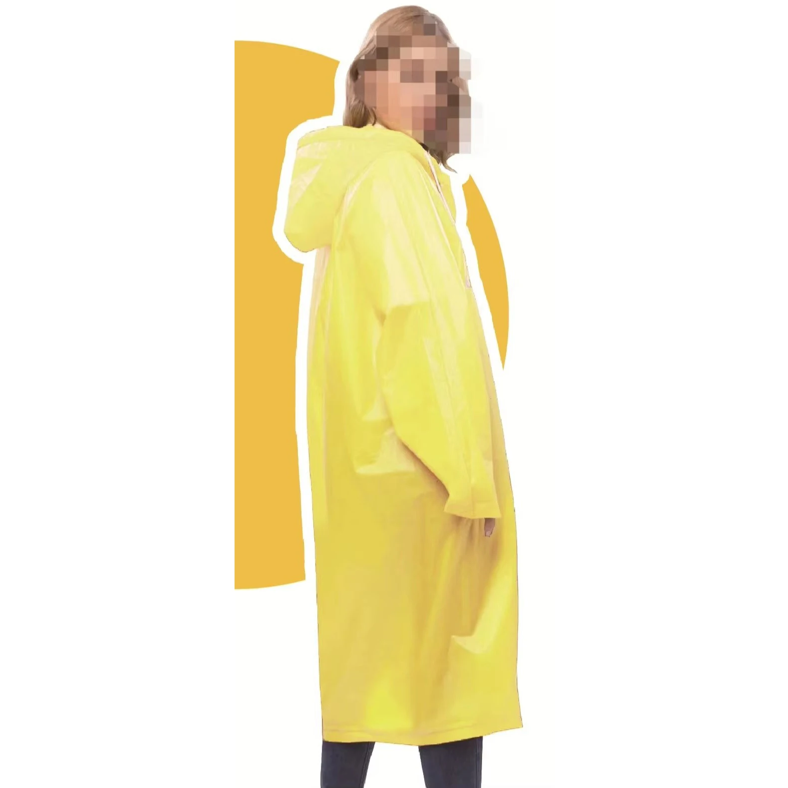 High Quality Adult Hello Kitty Raincoat Use-and-Throw Travel Logo Plastic Raincoat with Samples