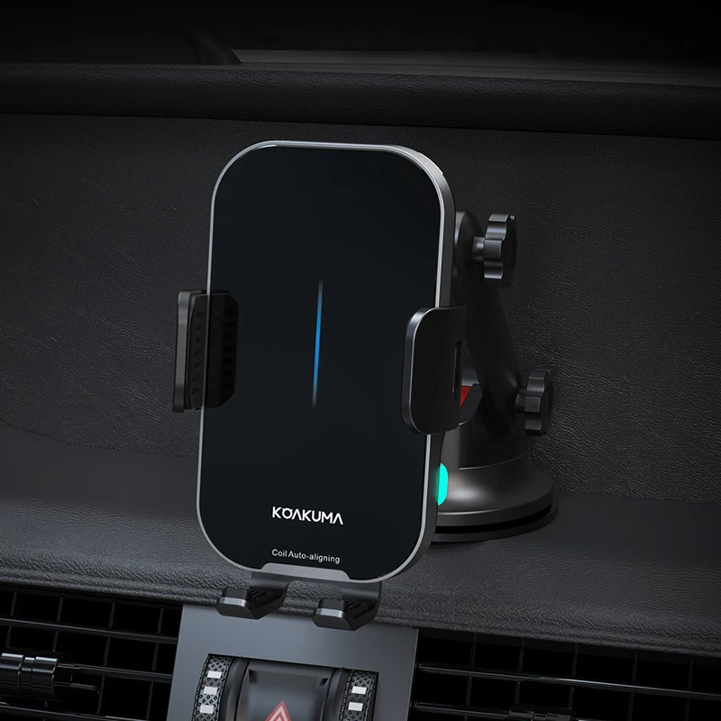 Amazon Best Seller 2023 Smart Sensor Coil Auto Alignment Qi Wireless Charger Car Mount Holder for Samsung Galaxy Z Flip 3