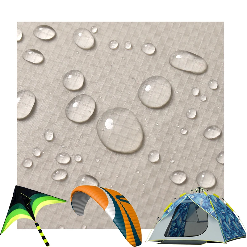 High quality 20D ultralight ripstop nylon fabric waterproof PU coated outdoor parachute tent fabric