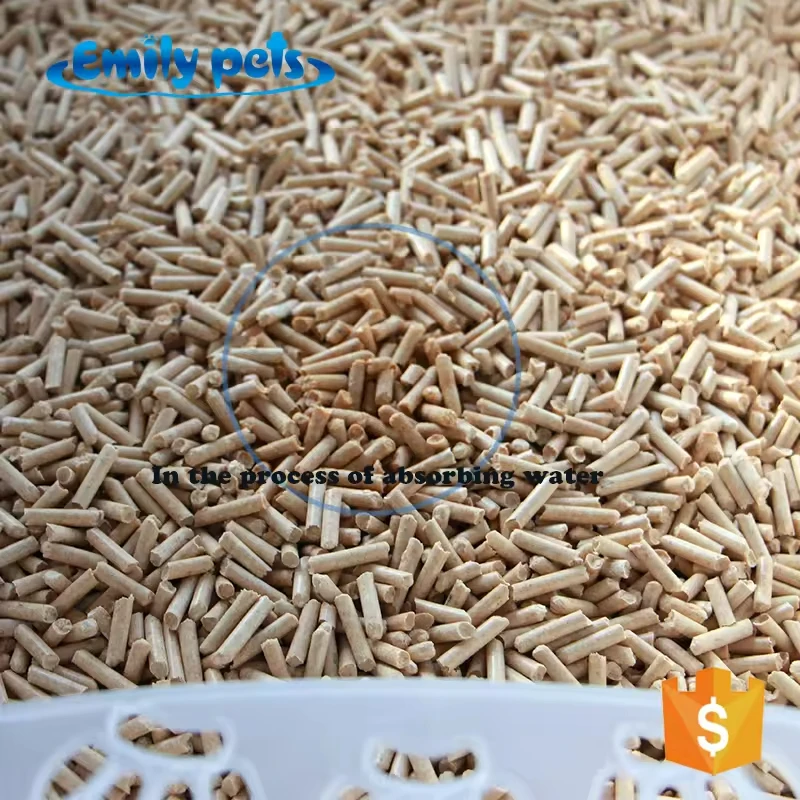 Emily Pets Wholesale natural carbon pine wood pellet biodegradable pine cat litter pellet
