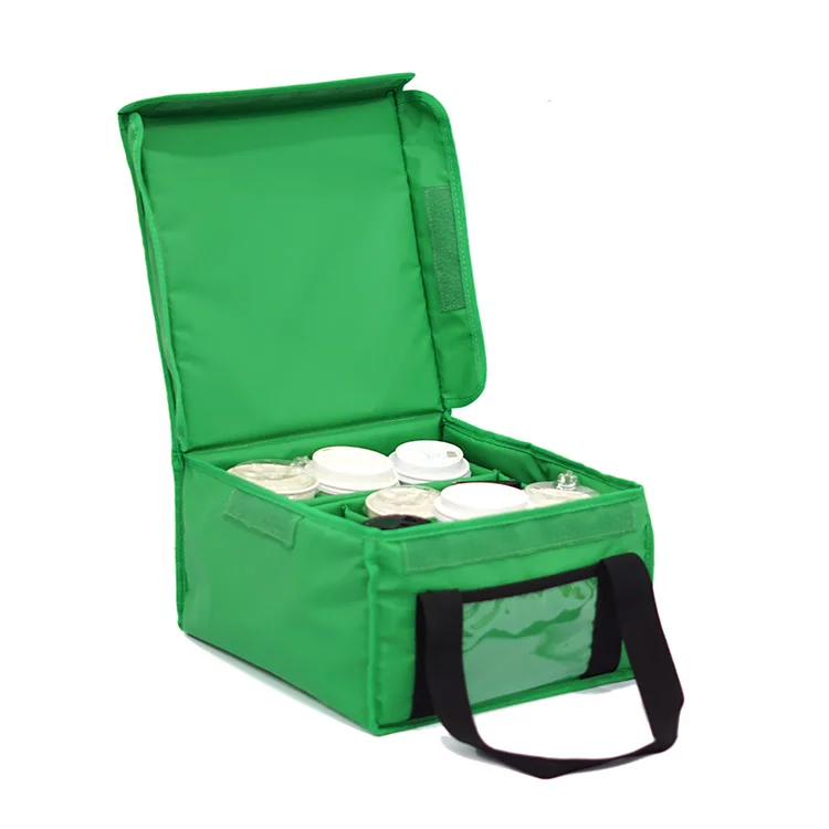 OEM Beverage Insulation Tote bag drinks cooler bag with cup holder insulated thermal bag delivery for coffee