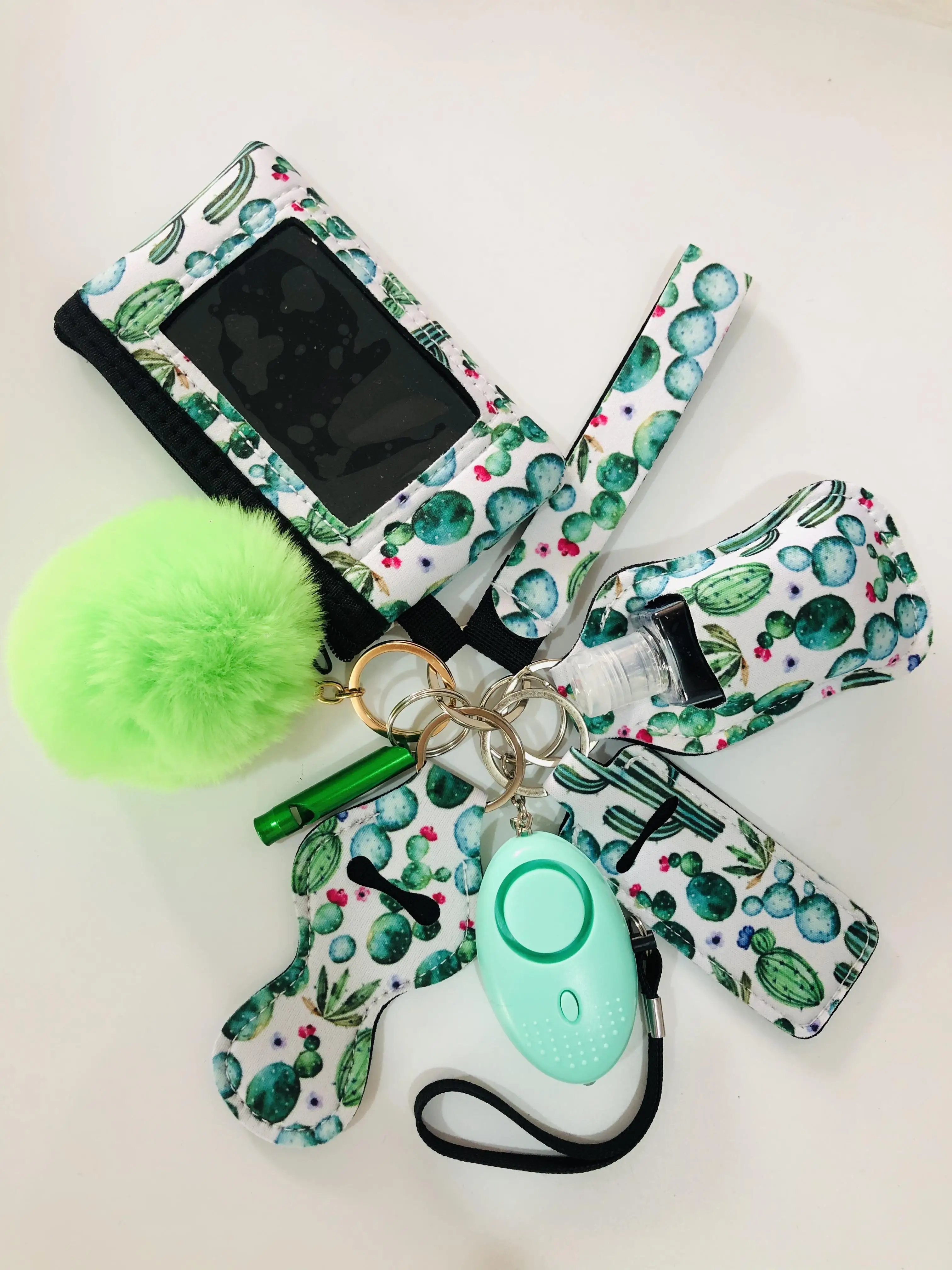 Window breaker Kit Personal Safety Protection Survival Alarm Key Chain Tool Luxury Self Defense Keychain Set for Women Girl