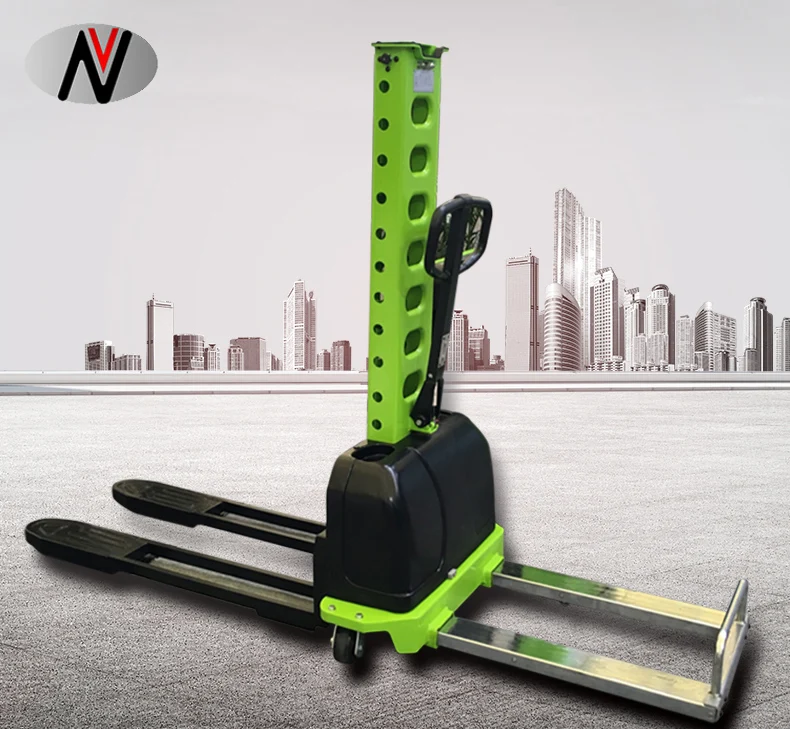 Station Driving Electric Stacker Electricity Single Man Genie Lift