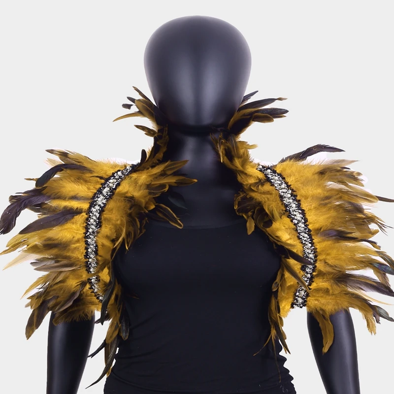 Women Feather Adjust Shoulder Wing Role Play lingerie Halloween Festival Gifts Feather Shoulder Nature Wings Burning Man