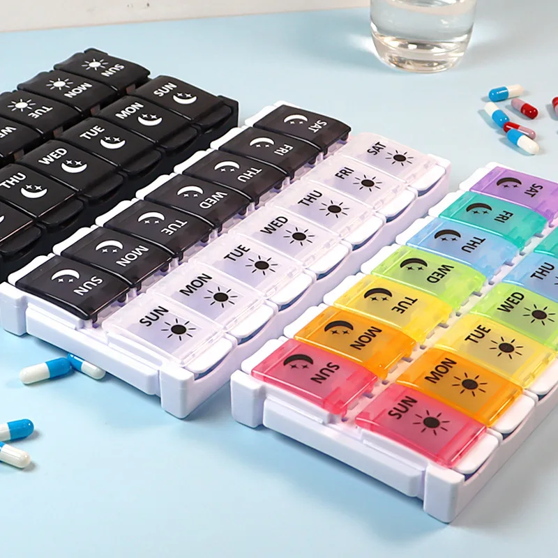 wholesale 7 day & 4 times pill organizer weekly pill box and Medicine Box