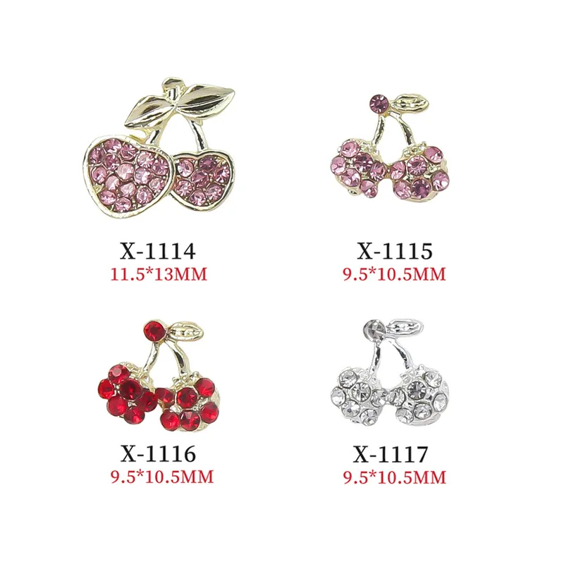 Japan Korea Lovely Fruit Cherry Nail Art Decoration DIY Jewelry New Piercing Cherry Nail Dangle Pendant Charm