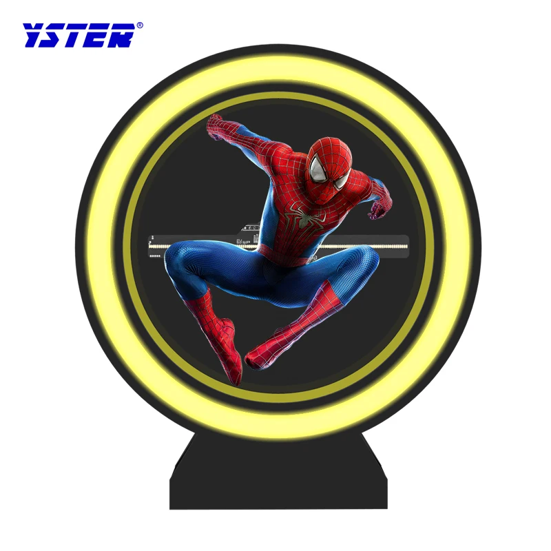 Eye catching 3d hologram fan display with cover mobile App control  3d holographic fan hologram projector in case